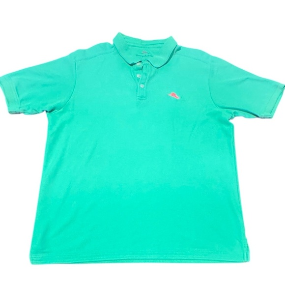 Tommy Bahama Green Polo Shirt Short Sleeve Mens Size Large Golf - Picture 3 of 9